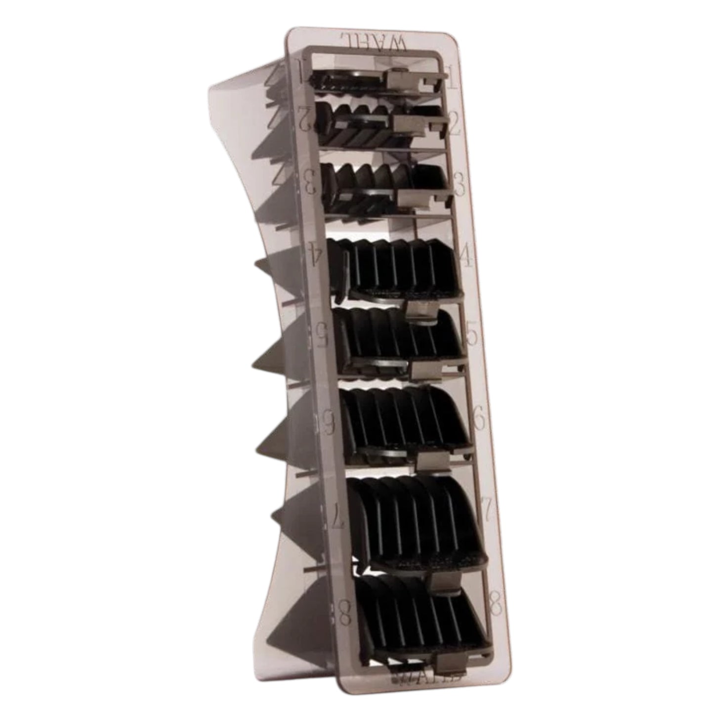 WAHL 8-PACK CODED CUTTING GUIDES COMBS BLACK #3170-500