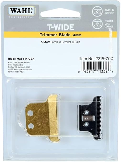 Wahl Detailer Li gold T-wide replacement blade #2215-700