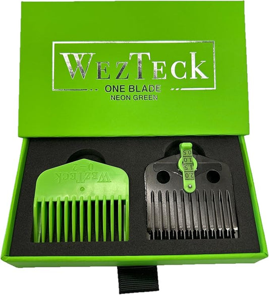 WezTeck One Blade green adjustable clipper blade