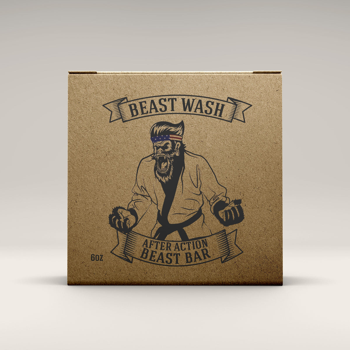 Johnny Slicks After Action Beast Bar – Peppermint & Tea Tree – bar soap and box product view