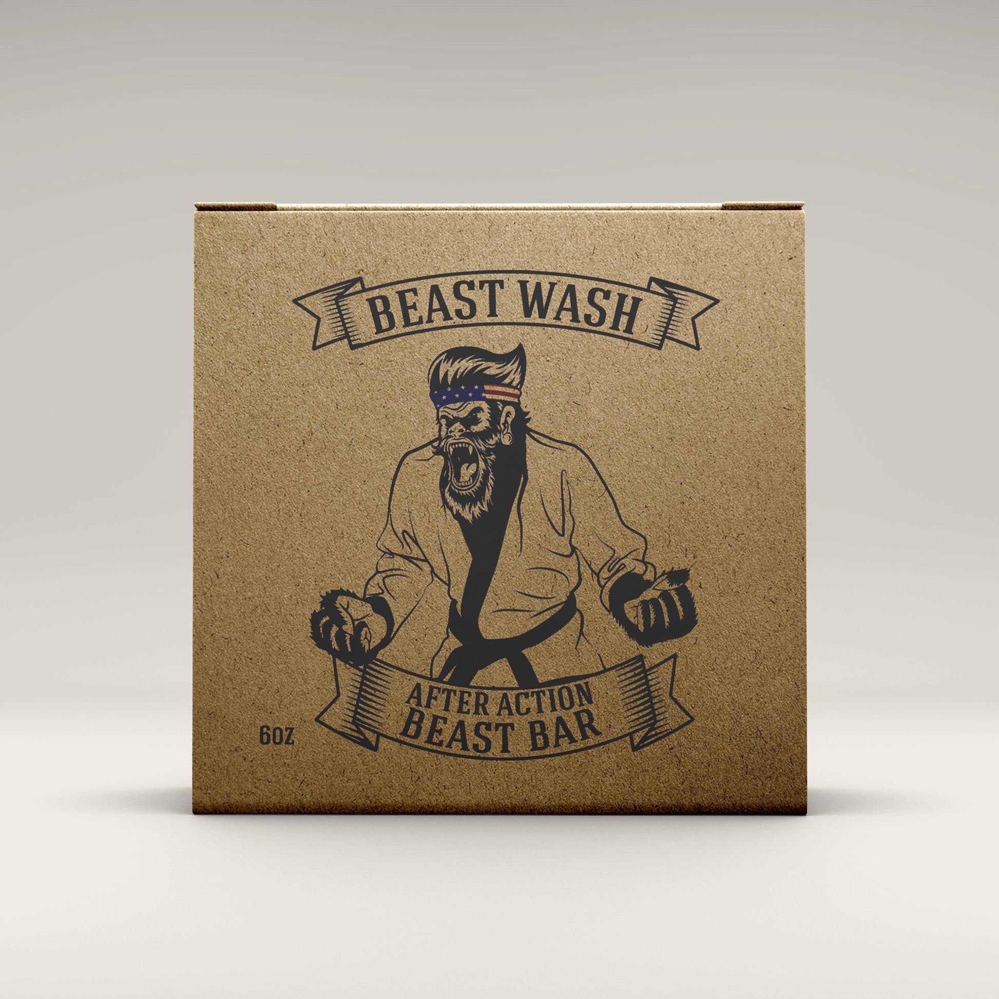 Johnny Slicks After Action Beast Bar – Peppermint & Tea Tree – bar soap and box product view