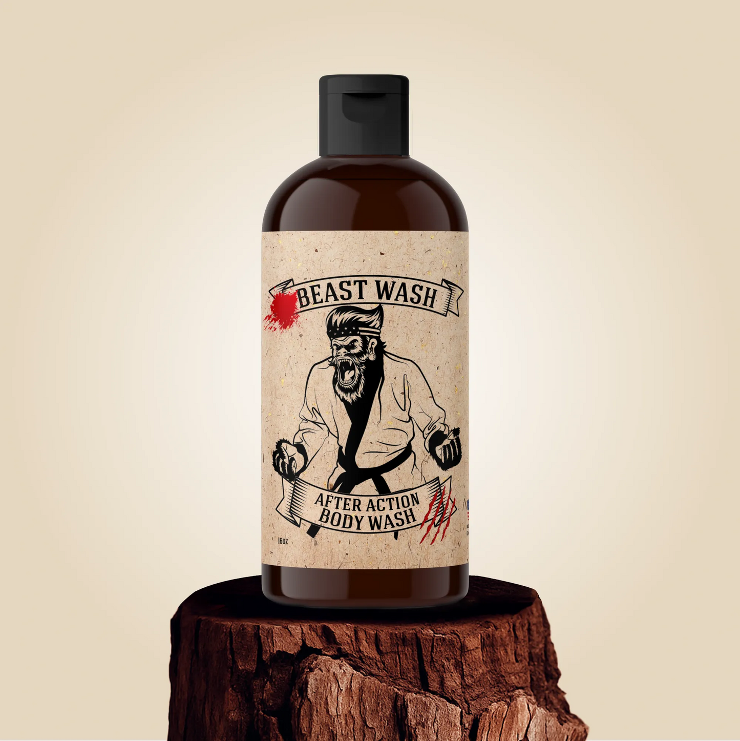 Johnny Slicks After Action Body Wash – Peppermint & Tea Tree – bottle front product view