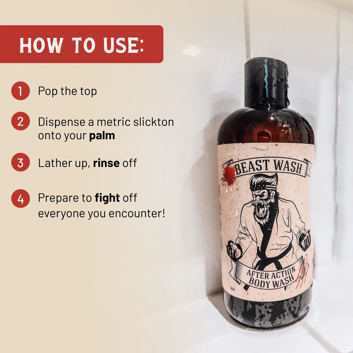 Johnny Slicks After Action Body Wash – Peppermint & Tea Tree – activated charcoal ingredient graphic