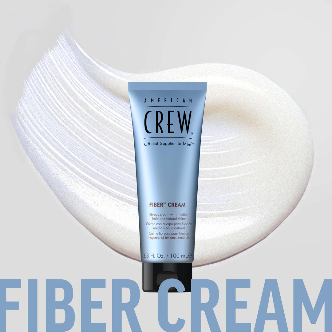 American Crew Fiber Cream 3.3 oz shown with cream texture