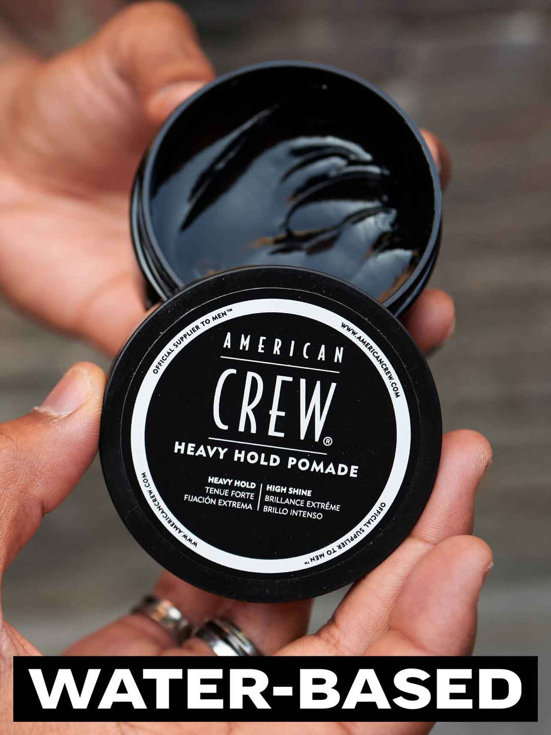 American Crew Heavy Hold Pomade water-based texture view