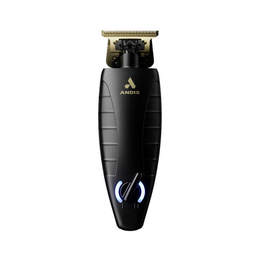 Andis GTX-EXO 74150 cordless trimmer front view with gold GTX-Z blade