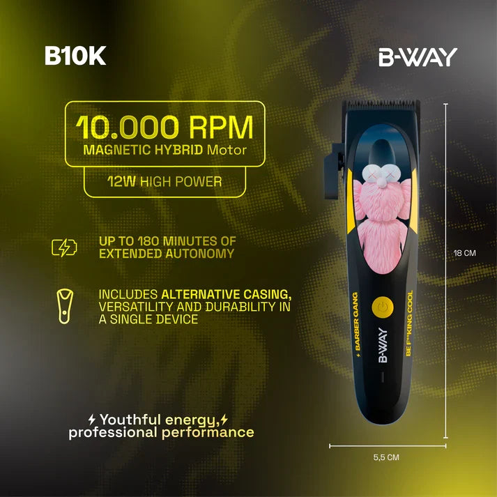 B-WAY B10K Clipper & OFF Black Shaver 2-Piece Set product and feature detail view 2