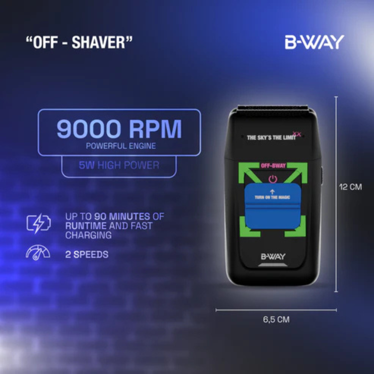B-WAY B10K, CUTZ Dark & OFF Black 3-in-1 Barber Kit product and feature detail view 6