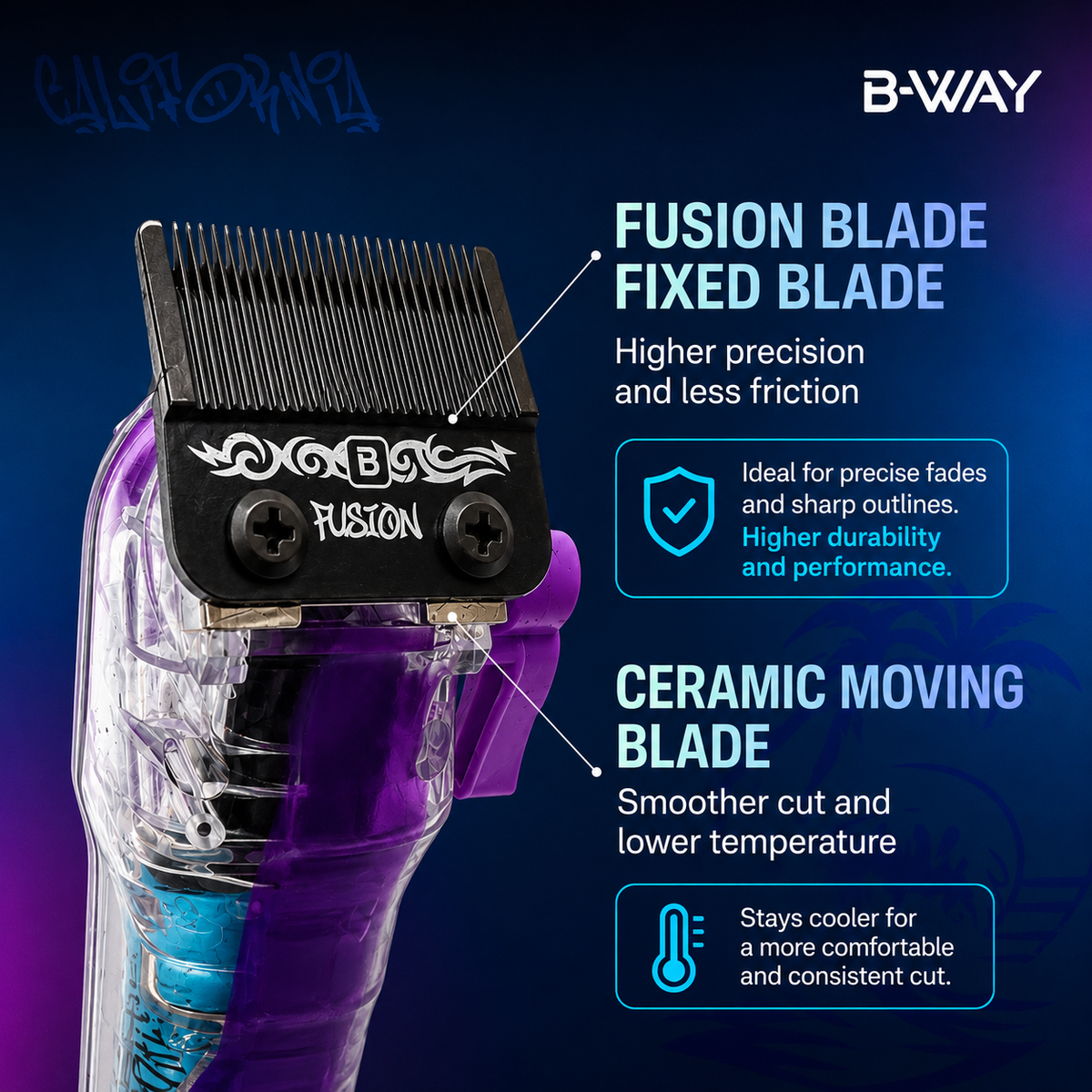 B-WAY California clipper included accessories