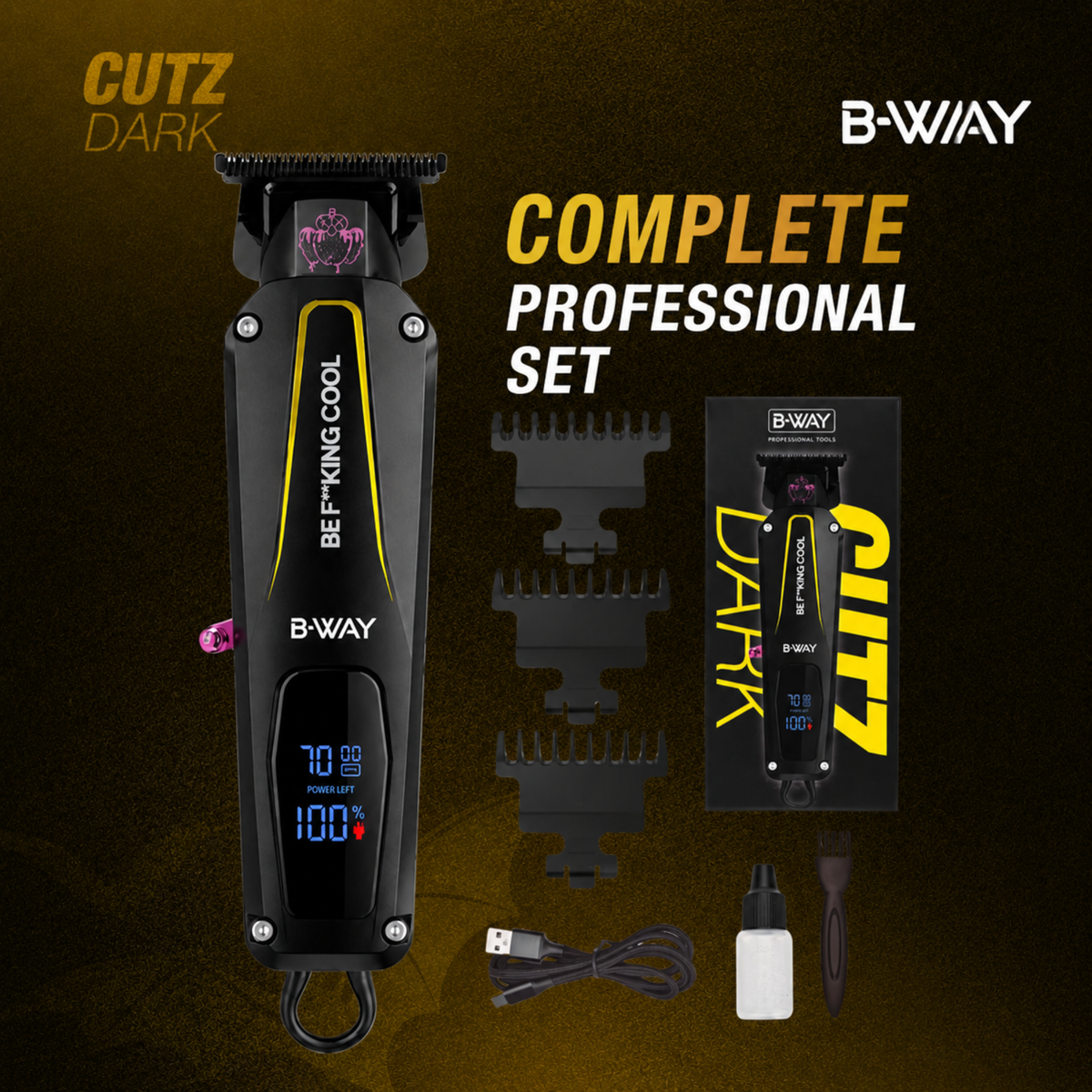B-WAY CUTZ trimmer black pink and white color options