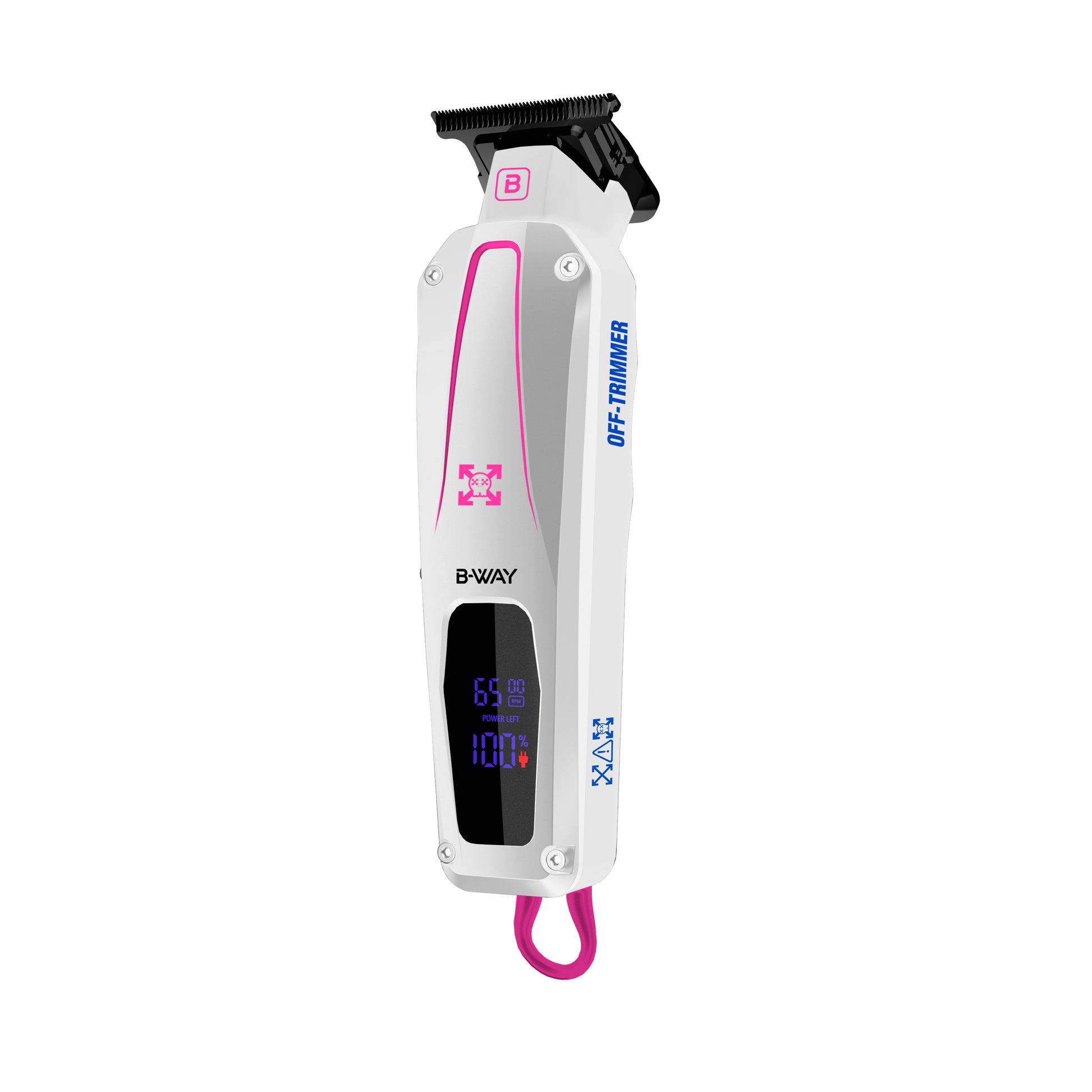 B-WAY CUTZ white cordless trimmer side view