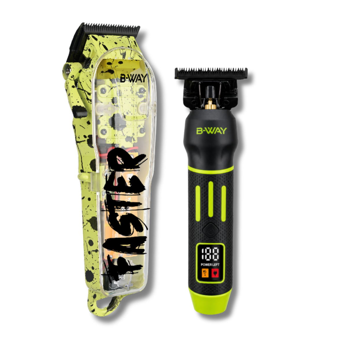 B-WAY Faster Clipper & Golden Gate Trimmer 2-Piece Set complete barber set product view