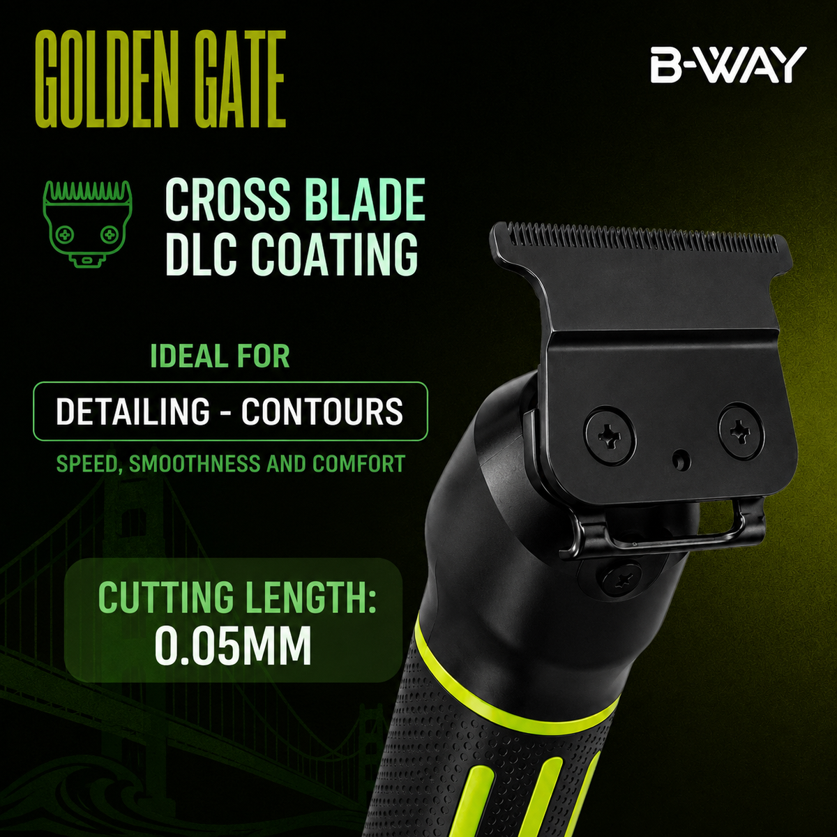 B-WAY Golden Gate trimmer with included accessories
