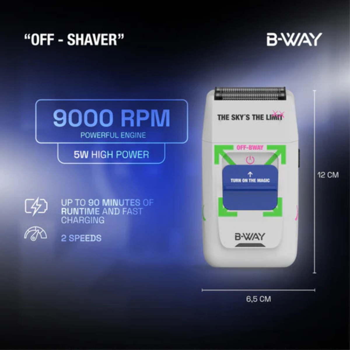 B-WAY Katana, CUTZ White & OFF Shaver 3-in-1 Barber Kit product and feature detail view 9