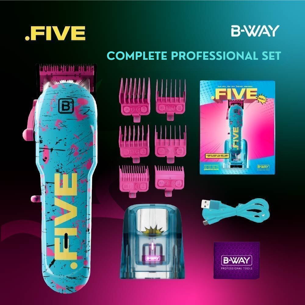 B-WAY New Five Shorty, T-Pro & OFF Shaver 3-in-1 Set + Cape product and feature detail view 6