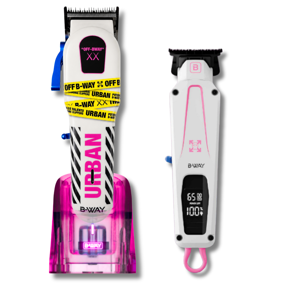 B-WAY Urban Clipper & CUTZ White Trimmer 2-Piece Set complete barber set product view