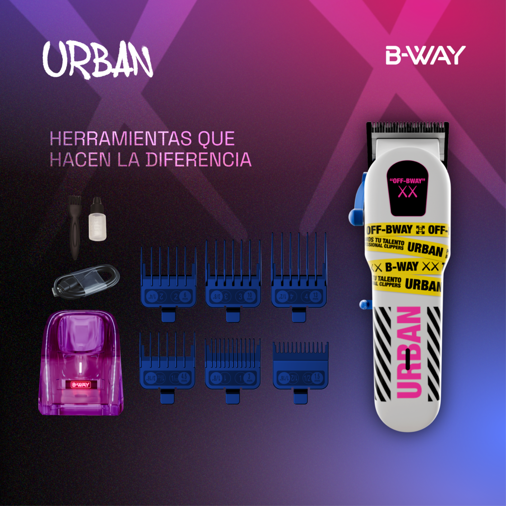 B-WAY Urban Clipper & CUTZ White Trimmer 2-Piece Set product and feature detail view 4