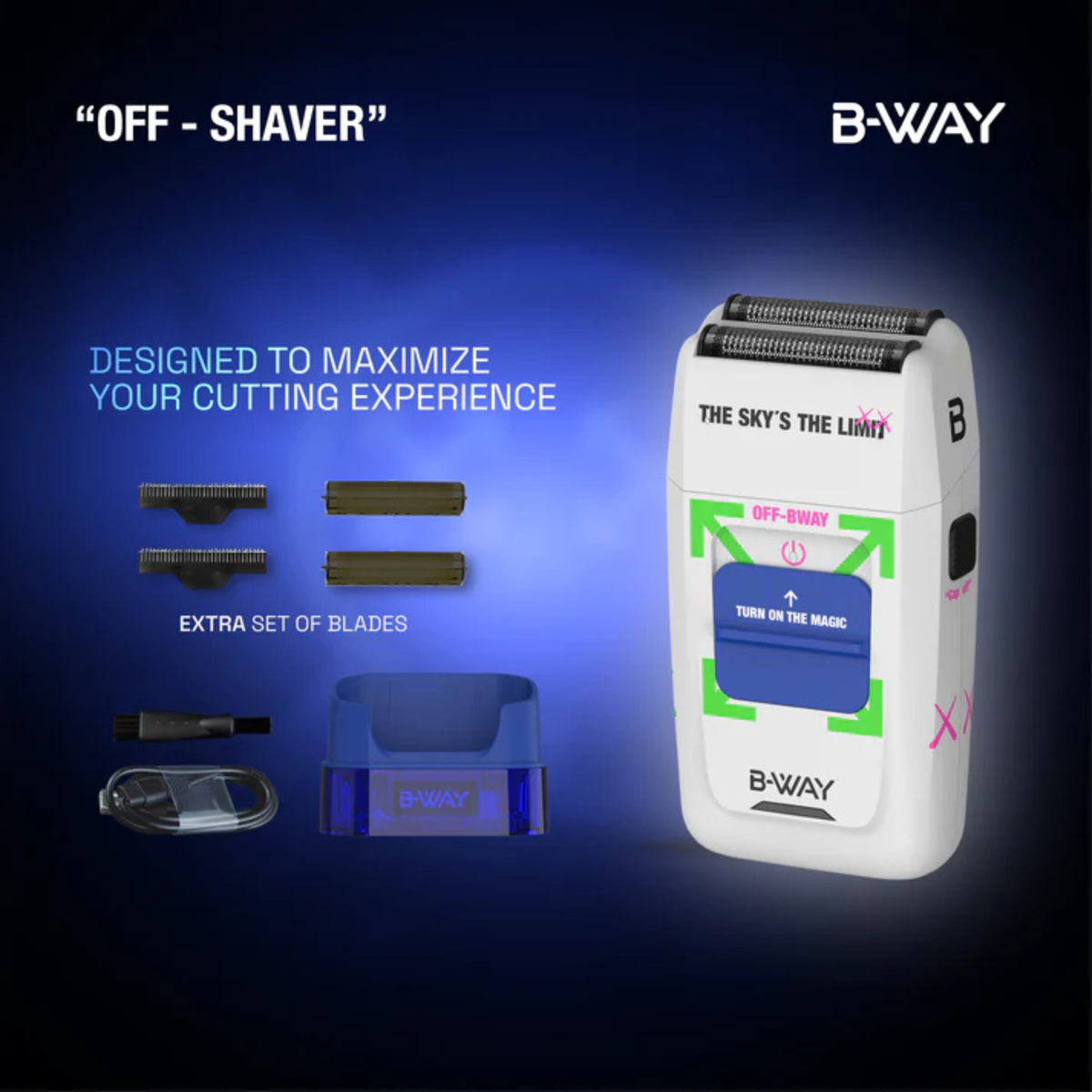 B-WAY Urban, CUTZ White & OFF White 3-in-1 Barber Kit product and feature detail view 6