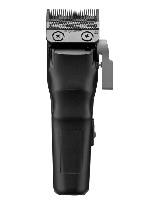 BaBylissPRO LO-PROFX Compact Clipper FX82MB matte black front view with MIM fade blade