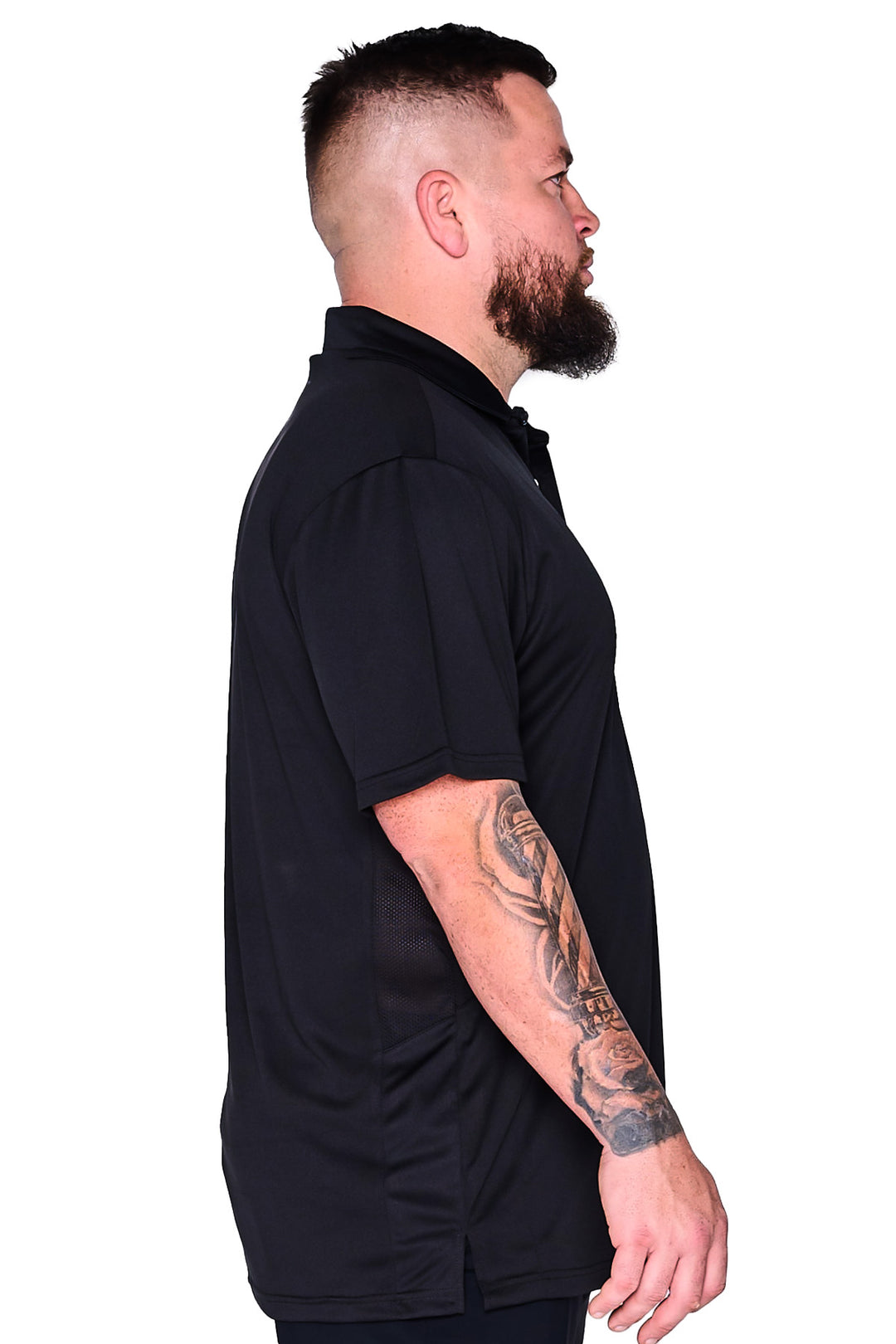 Barber Strong The Barber Polo in black, side view