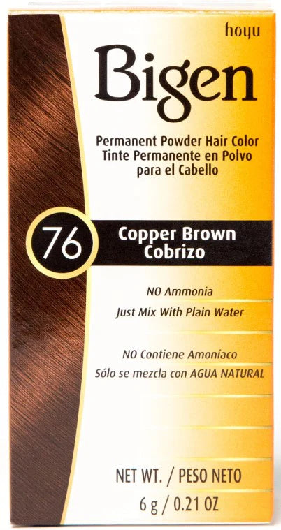 Bigen Permanent Powder Hair Color 0.21 oz - Single Pack - 76 Copper Brown