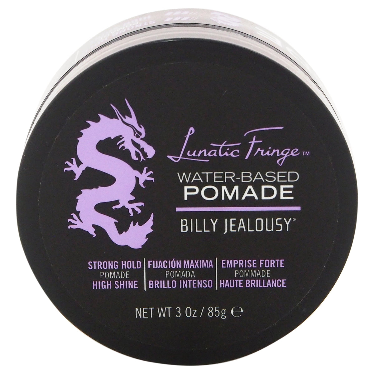 Billy Jealousy Lunatic Fringe Water-Based Pomade 3 oz lid view
