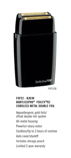 BaByliss Double Foil Shaver - Black # FXFS2B