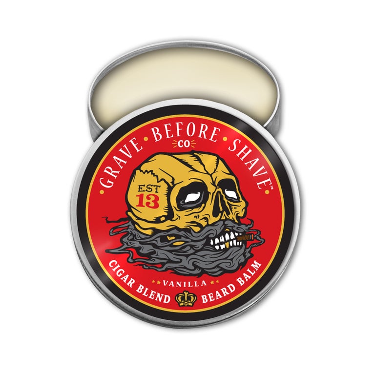 Grave Before Shave Beard Balm – 2 oz – cigar BEARD BALM TIN product view