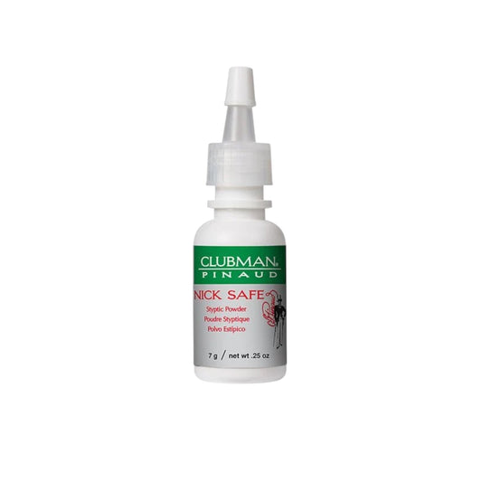 Clubman Nick Safe Styptic Powder 7g bottle front view