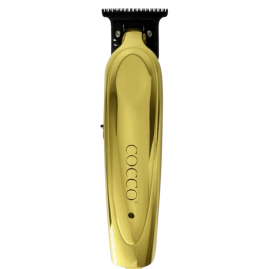 Cocco Pro All Metal Trimmer CPBT-GOLD front view with graphite T-blade
