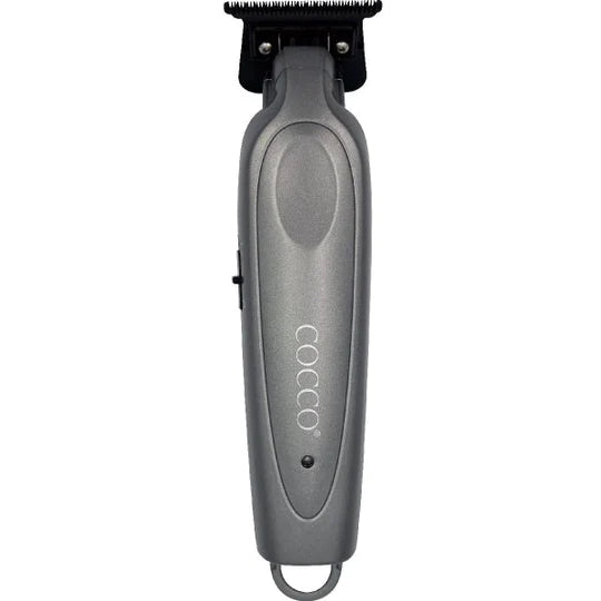 Cocco Pro All Metal Trimmer CPBT-GRAY front view with graphite T-blade