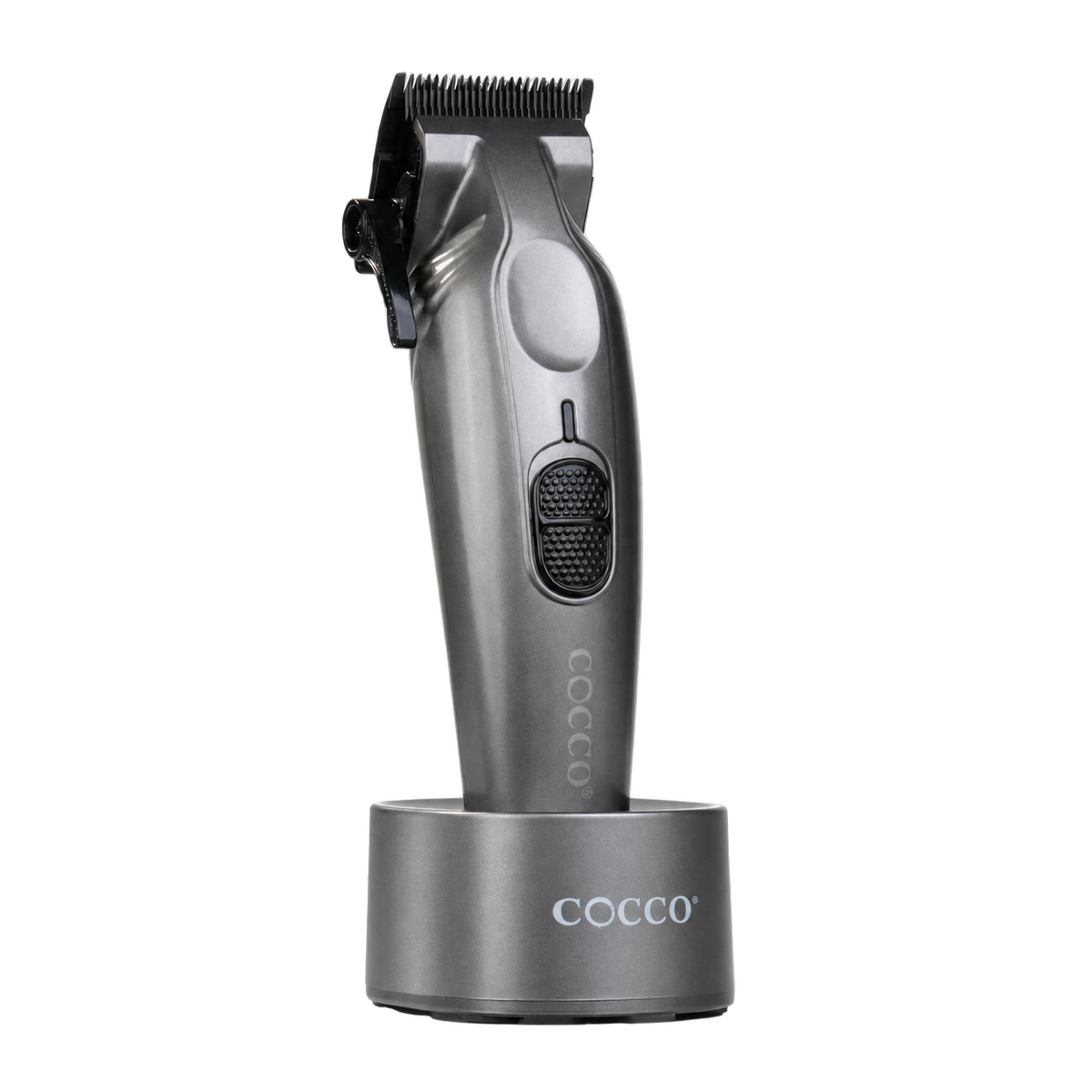 COCCO Hyper Veloce Pro Clipper in matte grey with charging base