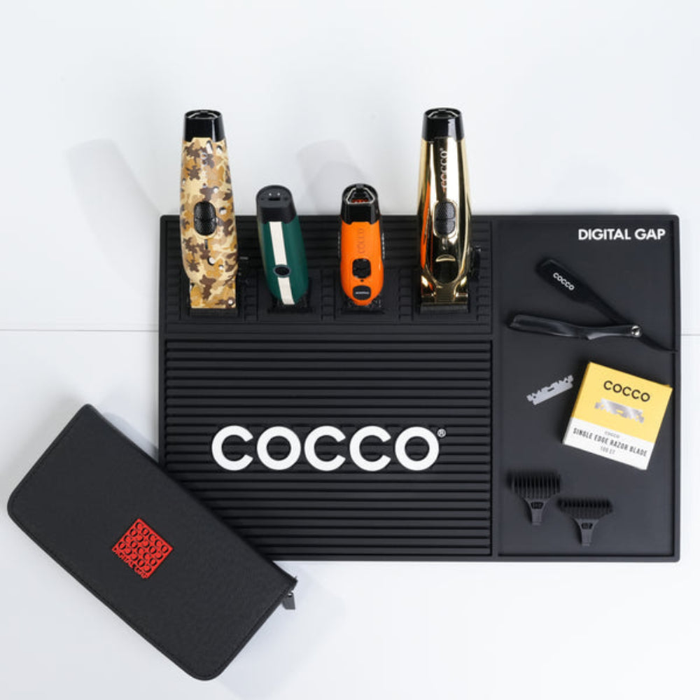 Cocco magnetic barber mat holding clippers and trimmers
