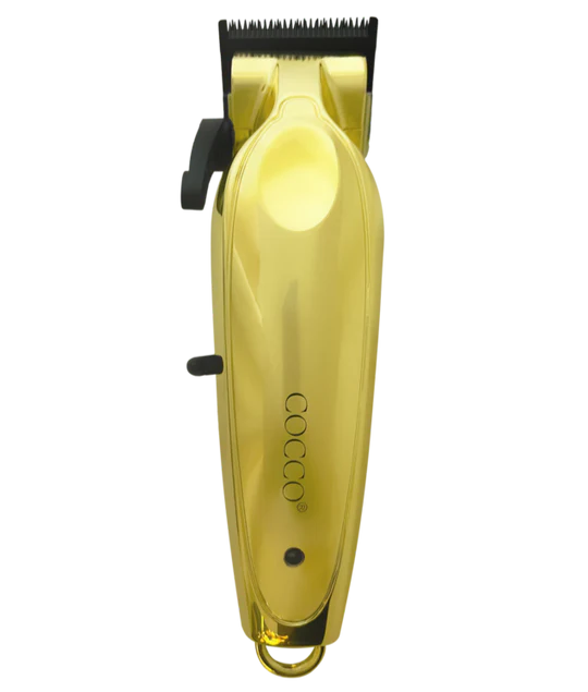 Cocco Pro All Metal CPBC-GOLD clipper front graphic with gold accents