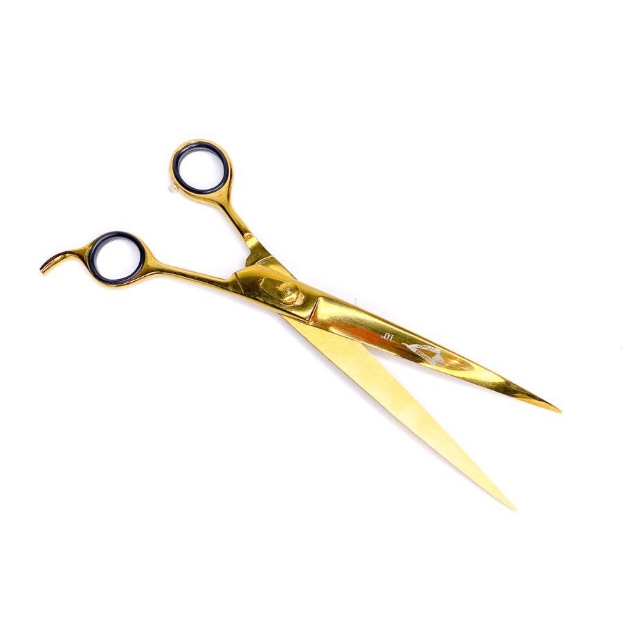 Diamond Cuts professional 10-inch gold curved shears