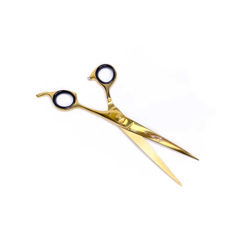 Diamond Cuts 7-inch curved barber shears in gold or silver