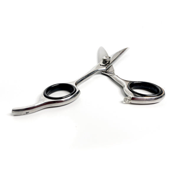 Diamond Cuts 8.5-inch curved barber shears detail view