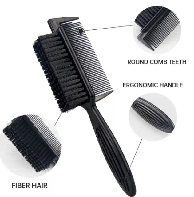Double-sided Barber Fade Brush Combine Comb