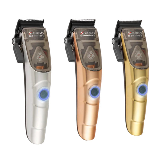 Gamma+ X-Ergo HCGPXERGOMS clipper with chrome rose gold and gold body kits