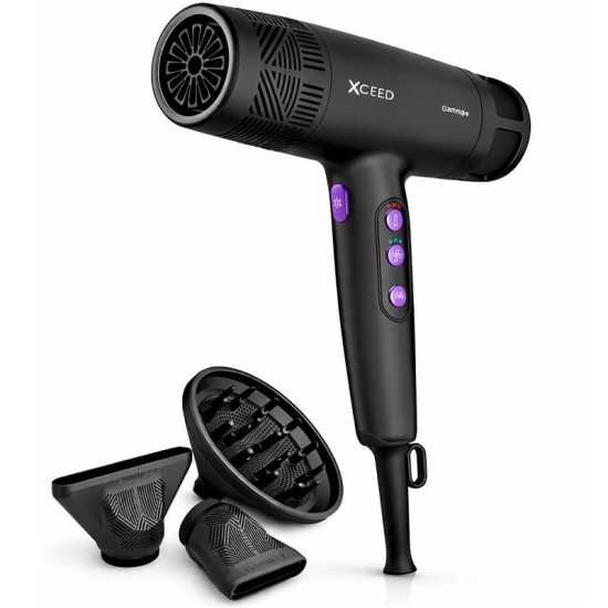 Gamma+ Xceed professional hair dryer GP115B with styling attachments