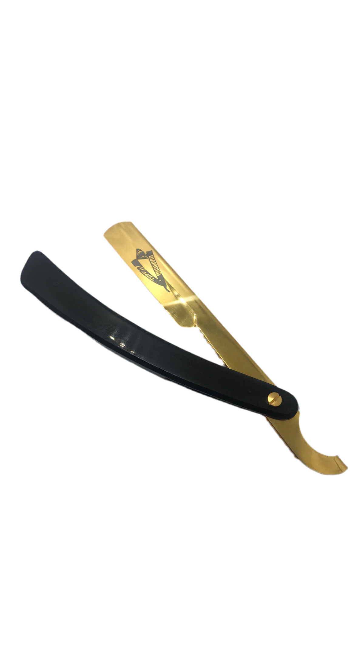 Gold Turkish straight razor blade holder for barber lining and shaving