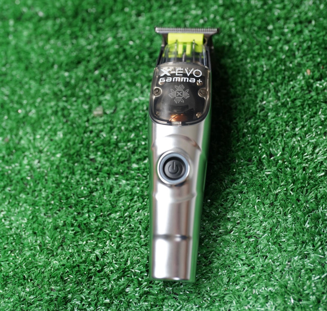 Philthy Blendz Gamma Evo 2.0 to BaBylissPRO FX Cam Follower – modified silver Gamma X-Evo on green turf