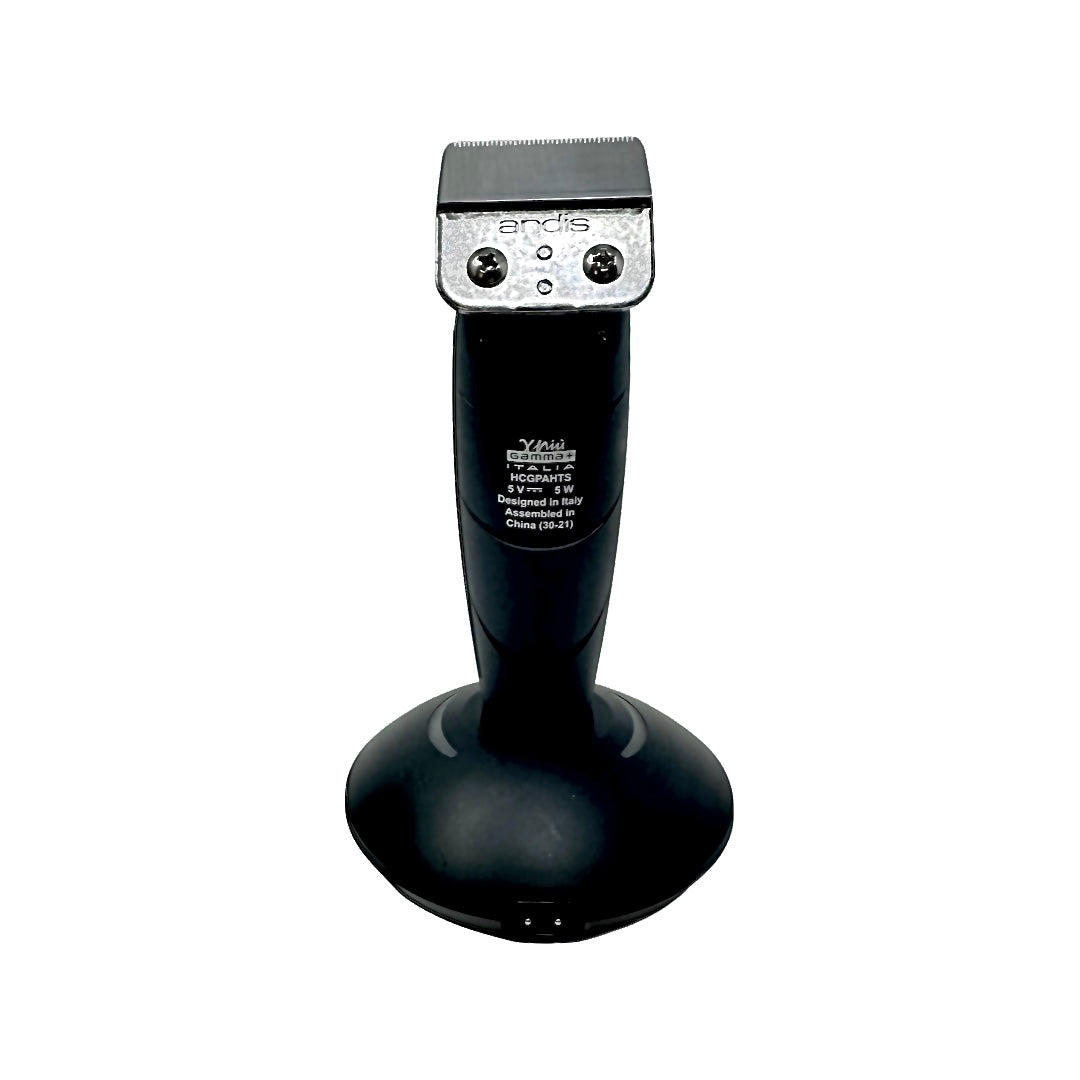 Philthy Blendz Gamma Hitter/Rebel 2.0 to Andis GTX Cam – modified black Hitter trimmer alternate front view