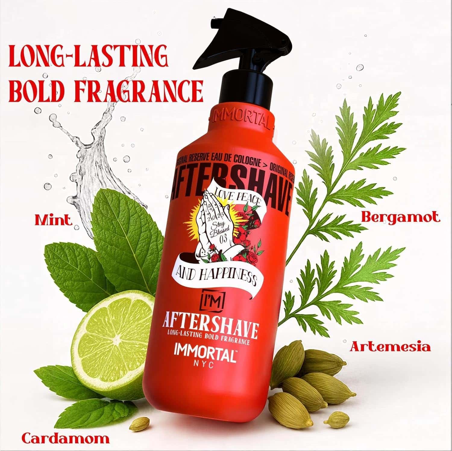 IMMORTAL STAY BLESSED 03 AFTERSHAVE COLOGNE 16.9OZ