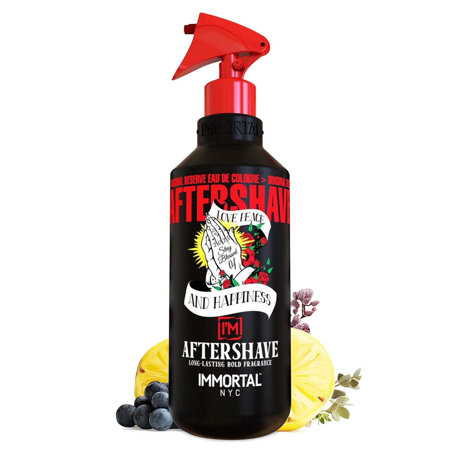 IMMORTAL STAY BLESSED 04 AFTERSHAVE COLOGNE 16.9OZ