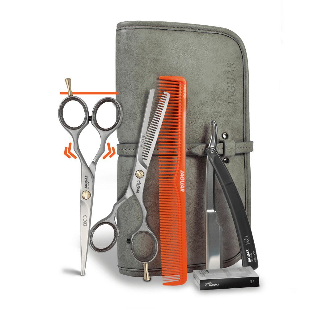 Jaguar Student Kit ERGO JG2002 with shears razor comb blades and case