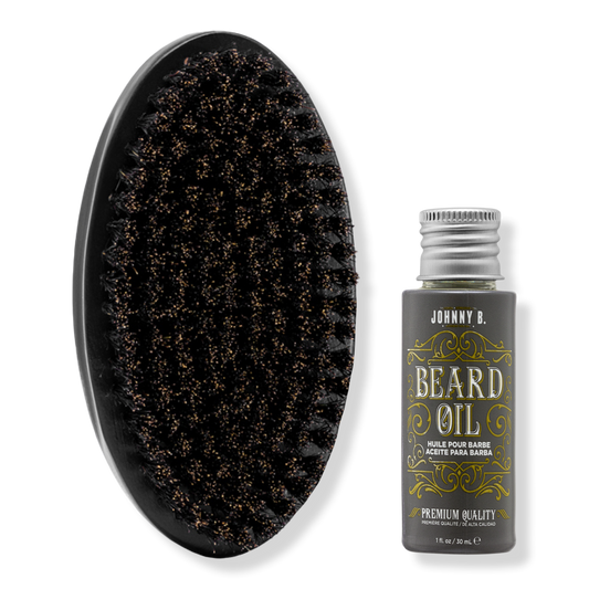Johnny B Beard Grooming Set with beard oil and brush