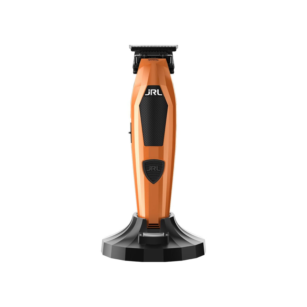 JRL Diamante Orange 2025T trimmer on Reset IQ charging dock
