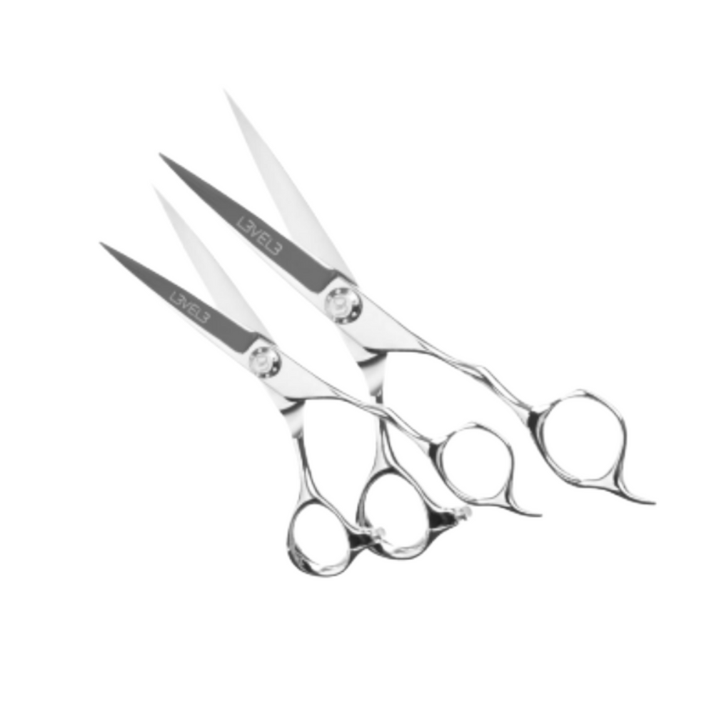 L3VEL3 high-carbon 440C cutting shears shown in multiple size options