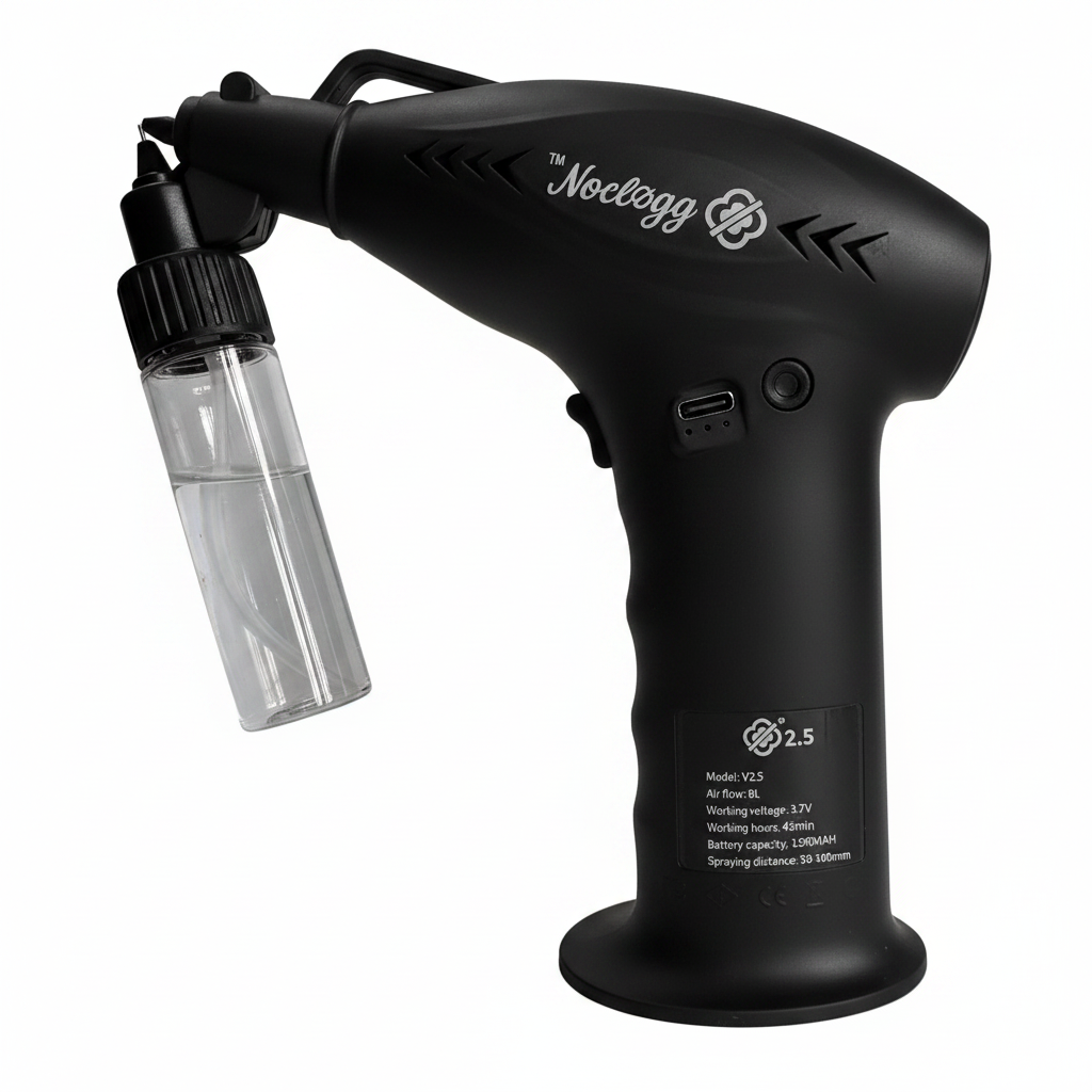 NoClogg 2.5 wireless barber airbrush detail